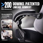 Ergonomic Gaming Chair with Massage Support and Footrest