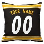 ANTKING Pittsburgh Throw Pillow Custom Personalized Any Name and Number for Men Women Boy Gift