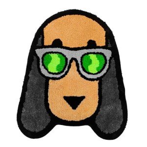 West Coast Boss Dogg Rug, Hypebeast Rug Cool Rugs for Bedroom, Rapper Rug for Hip-Hop Lover, High-Pile Soft Flocking Cool Room Decor for Guys, Funky rug Y2k Rug for Man Cave 24”×28” (boss dogg)