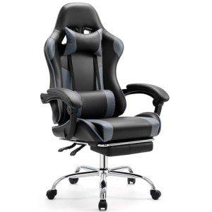 Ergonomic Video Game Desk Chair with Footrest