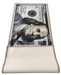 HUAHOO Money Rugs 100 Dollar Bill Runner Cool Area Rug for Living Room Kitchen Rug Laundry Runner Rug Bedroom Bathroom Mat (18" x 43")