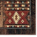 Home Dynamix Buffalo Bear Rustic Area Rug, Brown/Red, 5'2"x7'2", Rectangular