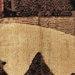 Home Dynamix Buffalo Bear Rustic Area Rug, Brown/Red, 5'2"x7'2", Rectangular