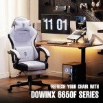 Ergonomic Gaming Chair with Massage Support and Footrest
