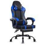 Ergonomic Gaming Chair with Footrest and Lumbar Support