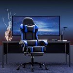 Ergonomic Gaming Chair with Footrest and Lumbar Support