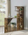 Coaster Home Furnishings Belvedere 5-Shelf Bar Table Storage Antique Nutmeg