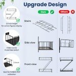 KOTIJOKI Fire Escape Ladder Shelf - New York Inspired 4 Tier Metal Shelf with Screws & Screwdriver, for Home Décor Organizer and Action Figure Display