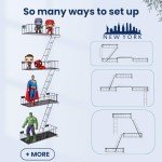 KOTIJOKI Fire Escape Ladder Shelf - New York Inspired 4 Tier Metal Shelf with Screws & Screwdriver, for Home Décor Organizer and Action Figure Display