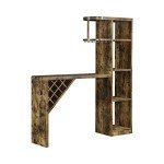 Coaster Home Furnishings Belvedere 5-Shelf Bar Table Storage Antique Nutmeg