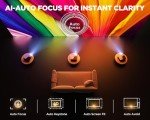 [Netflix Officially/Auto Focus] Smart Projector with 5G WiFi and Bluetooth, DBPOWER Native 1080p Projector Built-in Netflix, Youtube, Hulu, Disney+, Peacock Apps, 500ANSI Movie Projector Dolby