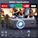 [Electric Focus/Auto Keystone] Projector with WiFi and Bluetooth, Native 1080P 20000L 4K Supported, FUDONI Outdoor Movie Projector for Home Theater UP to 300", for HDMI/USB/iOS/Android/TV Stick/Laptop