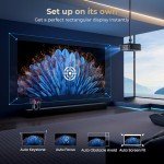 [1000 ANSI & Audio by DBX-TV] Alvar 4K Projector with WiFi 6 and Bluetooth, NetfIix Certified & DoIby Audio, Auto Focus and Auto Keystone Native 1080P Smart Projector with HDR10+, 30W Speakers, Black