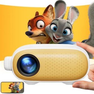 ARTSEA Mini Portable Projector for iPhone - HD 1080P Support Pico Movie Projector to Watch Cartoon, Phone Projector Compatible with HDMI, USB, TV Stick, Laptop, iOS and Android