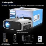 PHILIPS Android TV Projector with Apps and 5G WiFi Bluetooth - Smart Projector Built-in Netflix, YouTube, Outdoor Movie Projector 4D 4P Keystone, Zoom, Compatible w/ iOS/Android/Xbox/PS4/TV Stick/HDMI