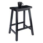 Winsome Satori 24" Black Bar Stool
