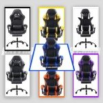 Ergonomic Gaming Chair with Footrest and Lumbar Support