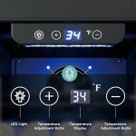 EUHOMY Beverage Refrigerator 15 Inch, Under Counter 127 Can Beverage Fridge with Stainless Steel Door, Beverage Cooler Built-in and Undercounter Beer Fridge, Drink Fridge - Soda Cola