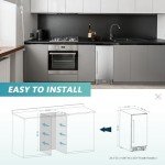 EUHOMY Beverage Refrigerator 15 Inch, Under Counter 127 Can Beverage Fridge with Stainless Steel Door, Beverage Cooler Built-in and Undercounter Beer Fridge, Drink Fridge - Soda Cola