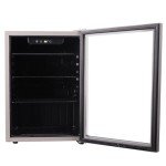 Frigidaire EFMIS9O00, Beverage Fridge Refrigerator with Glass Door, Compact Mini Fridge with Digital Temperature Control Fits 88 Cans or 25 Bottles, 74L Capacity - 19.29" D x 25" W x 17.51" H, Silver