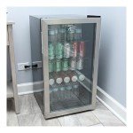 Alera JC-90VEL-F 3.4 Cu. Ft. Beverage Cooler - Stainless Steel/Black