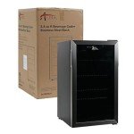 Alera JC-90VEL-F 3.4 Cu. Ft. Beverage Cooler - Stainless Steel/Black