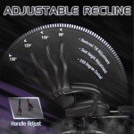 Ergonomic Gaming Chair with Footrest & Massage Support