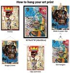 3 Pieces of Street Art Blue Graffiti Wall Decor Prints Modern Artist Aesthetics Canvas Painting Artwork Abstract Picture Poster Man Cave Living Room Bedroom Bathroom Office Home Decorations Unframed