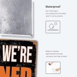 Funny Weed Ganja Decorations,Sorry We're Stoned Sign,Humor Man Cave Garage Bar Pub Farmhouse Cafe Wall Art Metal Poster,Stoner Gifts,Smoking Marijuana Home Décor 8x12 Inch