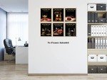 Motivational Quote Posters Wine Glass Wall Art, My Man Cave My Rules Wall Art, Modern Wine Whisky Cigarette Canvas Prints for Kitchen Dining Room Bedroom Office Decor, Set of 6 (8"X10" Unframed)