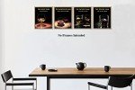 Motivational Quote Posters Wine Glass Wall Art, My Man Cave My Rules Wall Art, Modern Wine Whisky Cigarette Canvas Prints for Kitchen Dining Room Bedroom Office Decor, Set of 6 (8"X10" Unframed)