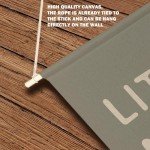 Qpenm Little Man Cave Hanging Wall Canvas Banner, Kids Playroom Hanging Pennant Flag Prints, Nursery Boy Wall Decor, Baby Boy Wall Art poster&prints