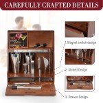Baraiso Bar Set Cocktail Shaker Set, Mixology Bartender Kit with Durable Stainless Steel, Cocktail Shaker Set and Bar Accessories with Wooden Box, Bar Kits for Bartender Home