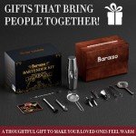 Baraiso Bar Set Cocktail Shaker Set, Mixology Bartender Kit with Durable Stainless Steel, Cocktail Shaker Set and Bar Accessories with Wooden Box, Bar Kits for Bartender Home