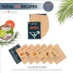 HMYBAR 29pc-Mixology Bartender kit | Cocktail Shaker Set (24oz/700ml) | Bar Set | Bar Tool Set | Whiskey Smoker Set with 39-Recipe Cocktail Cards, Bamboo Stand Black Color, Silver Tools