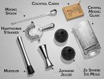 Mixology & Craft Cocktail Set - 7-Piece Bartender Kit with Mixing Glass Set, Japanese Jigger, Spoon, Muddler, and Strainer - Perfect for Old Fashioned Cocktails and Home Bars