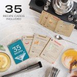 Mixology Bartender Kit Bar Set | 16-Piece Cocktail Shaker Set | Martini Barware Mixing Tools for Home Bartending | Incl. 35 Recipe Cards | Gift Set (24oz Cobbler Shaker, Graphite Stand/Gray Tools)