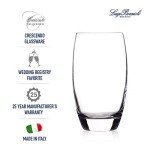 Luigi Bormioli Crescendo 20-Ounce Tumblers, Set Of 4, Crystal SON-hyx Glass, Made In Italy.