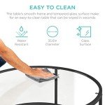 Modern 36in Round Glass Accent Coffee Table