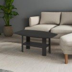 Espresso Simple Design Coffee Table for Mancaves