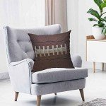 HOSNYE American Football Cotton Linen Throw Pillow Case Laces Detail Closeup Ball Pillow Cushion Covers Home Sofa Decorative 18 X 18 Inch