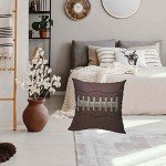HOSNYE American Football Cotton Linen Throw Pillow Case Laces Detail Closeup Ball Pillow Cushion Covers Home Sofa Decorative 18 X 18 Inch