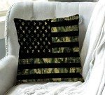 Swono Throw Pillow Case American Flag with Camouflage Cotton Linen Square Cushion Cover Standard Pillowcase for Men Women Home Decorative Sofa Armchair Bedroom Livingroom 18 x 18 inch