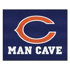 FANMATS 14280 Chicago Bears Man Cave All-Star Rug - 34 in. x 42.5 in.