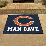FANMATS 14280 Chicago Bears Man Cave All-Star Rug - 34 in. x 42.5 in.