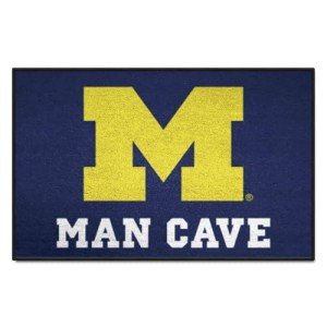 FANMATS 14668 NCAA Michigan Wolverines Man Cave Starter Mat Accent Rug - 19in. x 30in. | Sports Fan Home Decor Rug and Tailgating Mat
