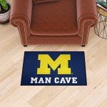 FANMATS 14668 NCAA Michigan Wolverines Man Cave Starter Mat Accent Rug - 19in. x 30in. | Sports Fan Home Decor Rug and Tailgating Mat