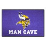 FANMATS 14329 NFL - Minnesota Vikings Man Cave Starter Mat Accent Rug - 19in. x 30in. | Sports Fan Home Decor Rug and Tailgating Mat