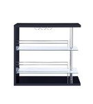 Prescott Rectangular 2-shelf Bar Unit, Glossy Black