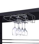 Prescott Rectangular 2-shelf Bar Unit, Glossy Black